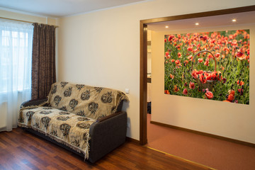 Interior in modern flat.