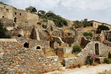Abandoned Dwelling on the Spinalonga Island, Crete, Greece