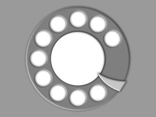 Dial of the retro telephone
