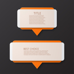 Vector modern bubble speech set or map pointer on black 