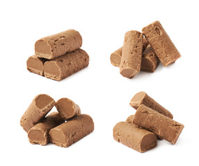 Chocolate praline candy isolated