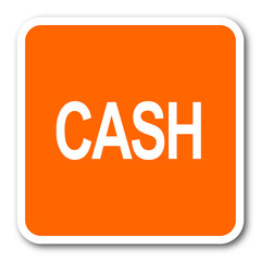 cash orange flat design modern web icon