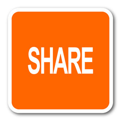 share orange flat design modern web icon