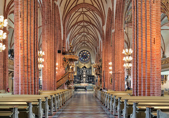 Interior of Storkyrkan (The Great Church) in Stockholm, Sweden