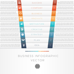 template of business infographic numbered nine position