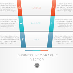 template of business infographic numbered three position