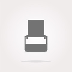 vector printer glossy icon buttons for web