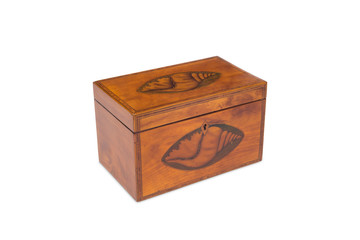 A Vintage Wooden Tea Double Caddy