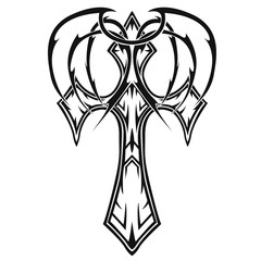 crosses (crucifix) tattoo, religious design elements
