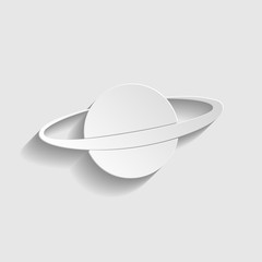 Planet in space icon