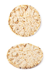 Round diet rice cracker isolated