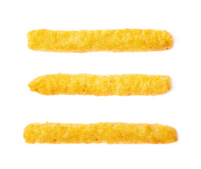 Cheese puff stick isolated