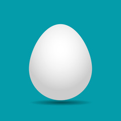 white Easter egg with shadow