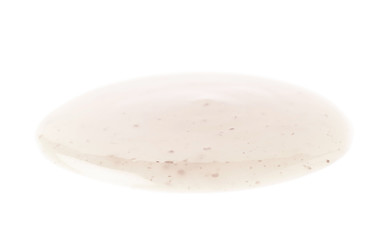 Round spill stain of sauce isolated