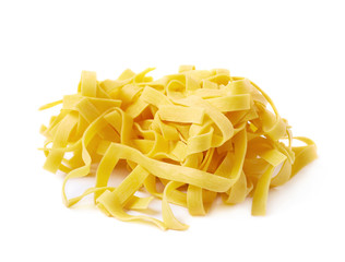 Pile of fettuccine ribbon pasta