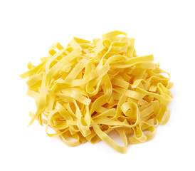 Pile of fettuccine ribbon pasta