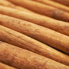 Surface covered with cinnamon sticks