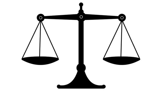 Weighing scales, black and white, hd video, animation