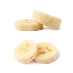 Banana slice isolated