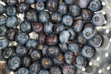 Surface coated with bilberries