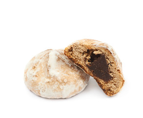 Russian gingerbread cookie isolated