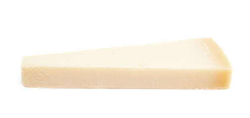 Piece of a parmesan cheese isolated