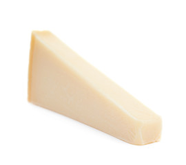 Piece of a parmesan cheese isolated
