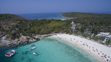 aerial view of racha island harbor andaman sea phuket southern o