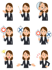 働く女性9種類の仕草と表情
