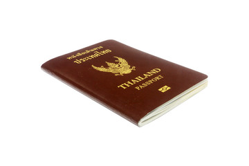 Passport on the white background
