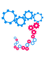 gears machine clockwork turn mechanically