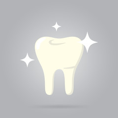 Tooth logo isolated, vector illustration. Human tooth.