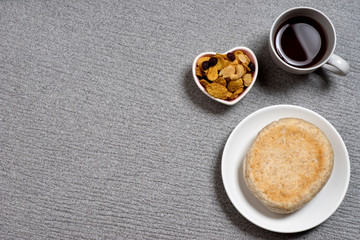 coffee bread snack heart