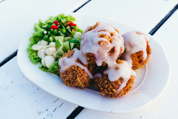 Fried Pork Ball with Chili and Garlic