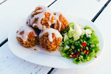 Fried Pork Ball with Chili and Garlic