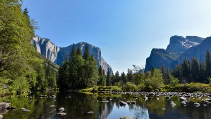 Wandcirkels aluminium Yosemite National Park in summer © cj81