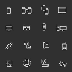 Communication icons,Vector EPS10.