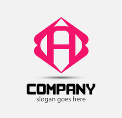 Fototapeta premium letter A logo icons design template elements vector signs 