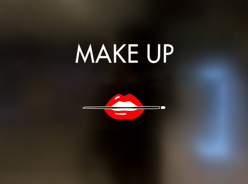  lipstick  with makeup prush and letter