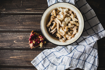 ingredients for cooking in rustic style