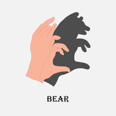 Illustration shadow of the animal on a white background