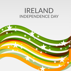 illustration Independence Day of Ireland.