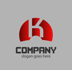 Obraz premium Abstract letter K logo design template 