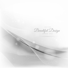 white background with abstract waves