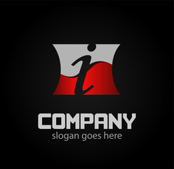 Logo i letter Vector illustration
