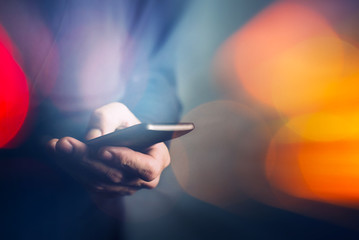 Man using mobile phone