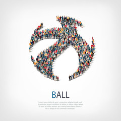 ball people sign 3d