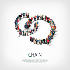 chain people sign