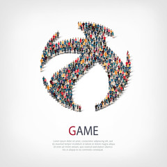 game people sign 3d