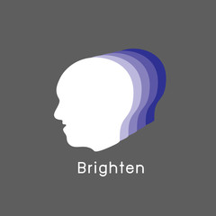 faces logo, Brighten concept, vecter illustration